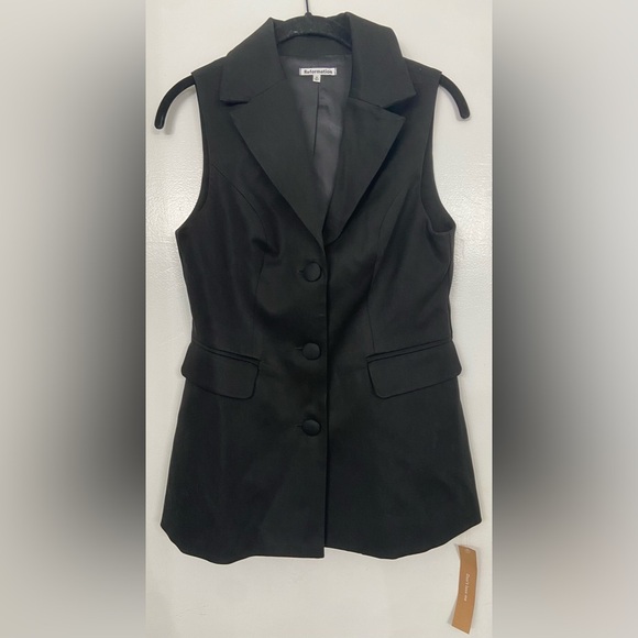 NEW Reformation Billie Sleeveless Vest Black Size Small - Picture 4 of 9